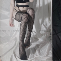妖精喵:超薄性感丝袜情趣美腿诱惑吊袜带开裆连裤丝袜大长腿显瘦