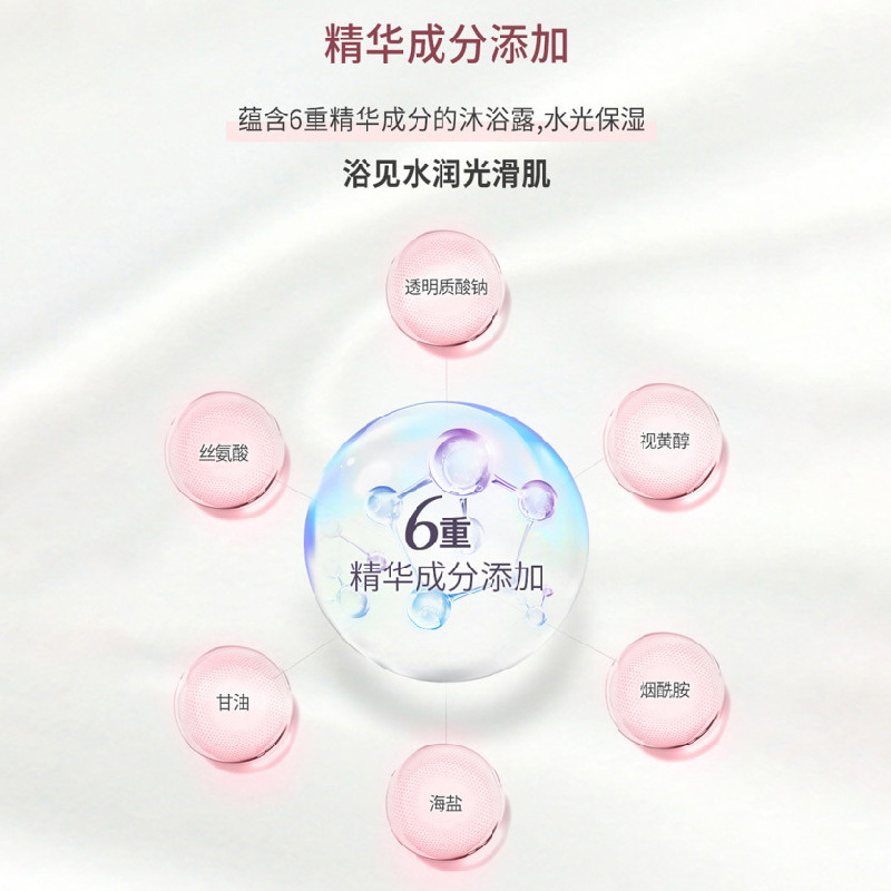 安宝笛 蓓缦水光柔肤海盐磨砂沐浴露 柑橘暖姜香400ml*2瓶高清大图