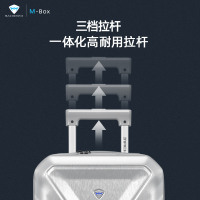 机械师MACHENIKE登机拉杆箱20英寸万向轮行李箱防盗耐磨防摔商务旅行箱密码箱男女电脑登机箱-(灰色)