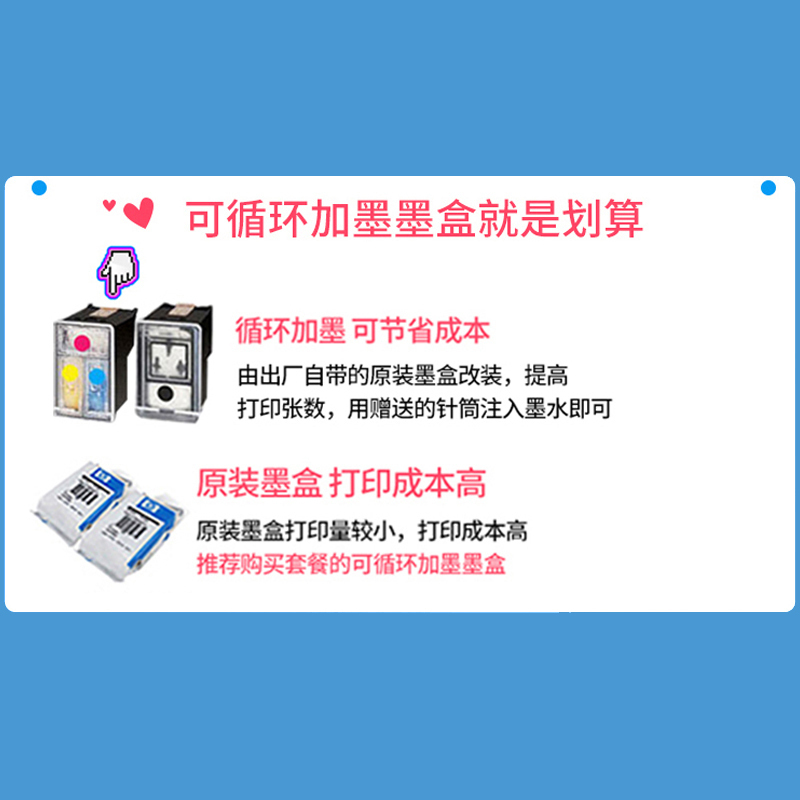 惠普(HP)2332 彩色喷墨打印机一体机 彩色家用照片打印机 家庭学生作业多功能 A4连供小型家用办公 学生打印作业打印机一体机(打印复印扫描)替代2132 套餐五高清大图