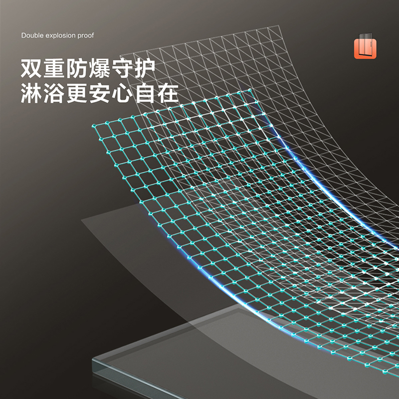 箭牌卫浴(arrow)一体式 整体淋浴房一字型 一推一移 两推互移 降噪防爆不锈钢 太空铝纳米淋浴房AES6L1501