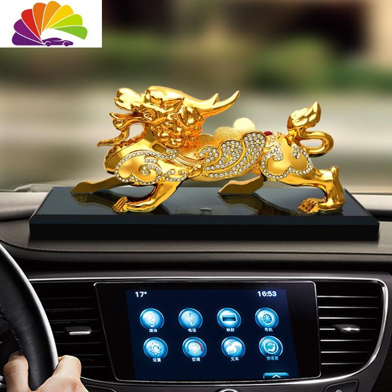 汽车香水摆件车载车内饰品貔貅创意个性男装饰用品大全 合金麒麟香水