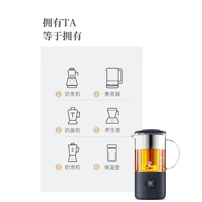 鸣盏(MINGZHAN) MZ402多功能奶茶机(台)白色高清大图