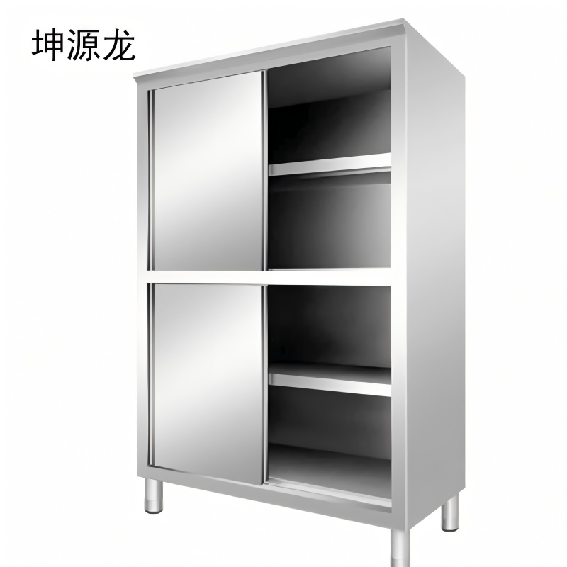 坤源龙不锈钢单通移门碗柜
