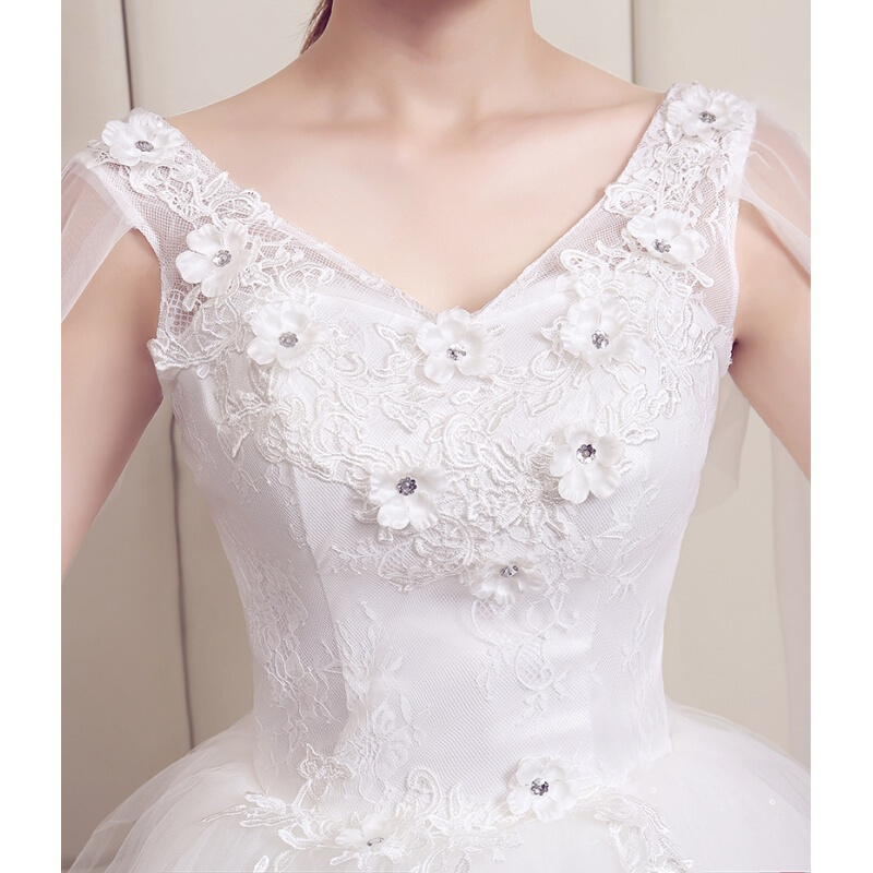 婚纱礼服2018新款新娘一字肩韩式修身显瘦公主梦幻拖尾夏季结婚女白色