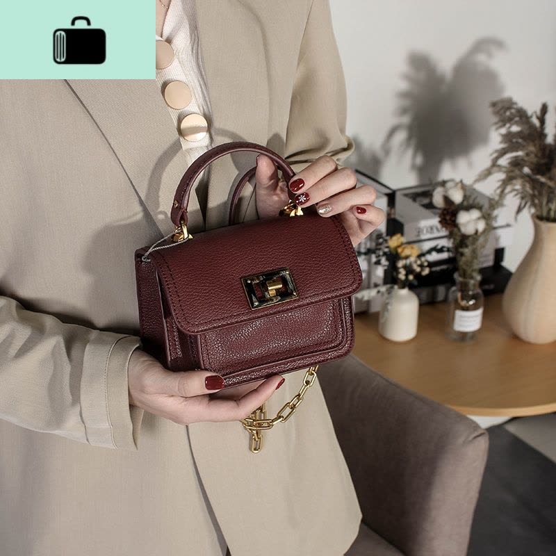 春夏迷你小包包女包纯色百搭链条单肩斜挎包个性小方包潮新款2020NEW LAKE女斜挎包图片