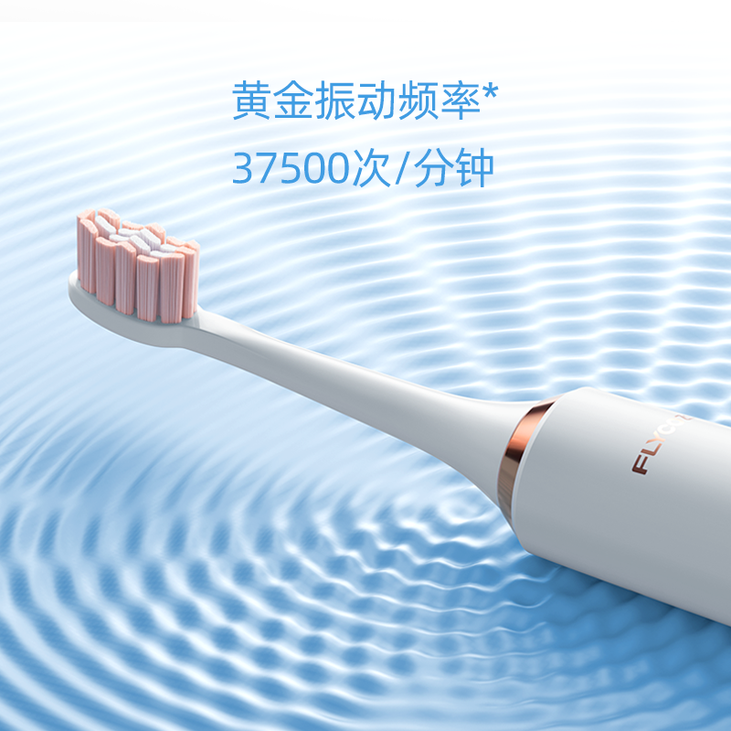 飞科(FLYCO)电动牙刷FT7205 智能蓝牙防水成人充电式智能声波震动软毛牙刷 多种模式无线充电蓝色牙刷
