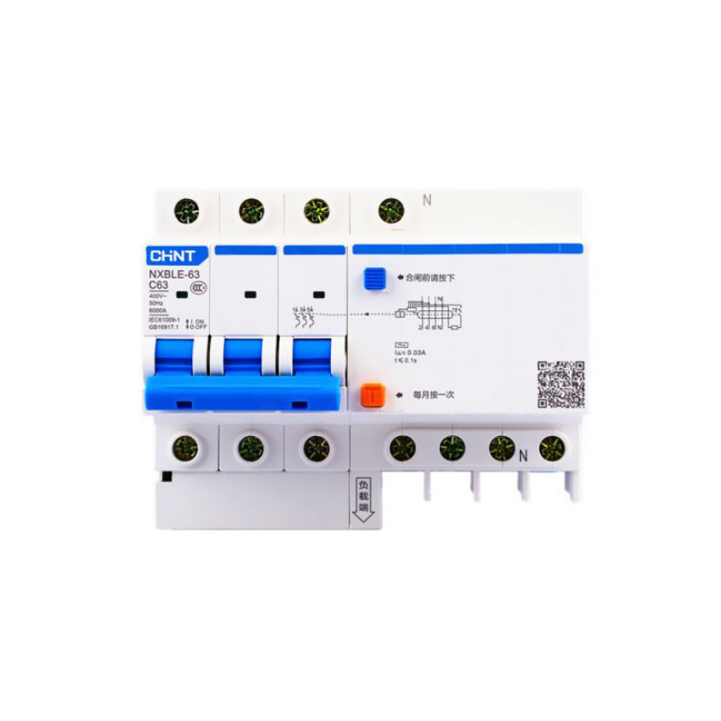 正泰(CHNT) 剩余电流动作断路器 NXBLE-63 3P+N C 63A