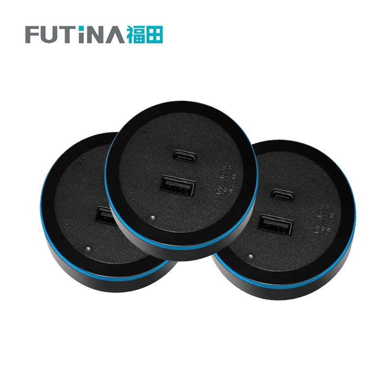 福田 轨道插座 明装滑动轨道插座移动电力滑轨开关导轨插座 A+C 单位:个高清大图