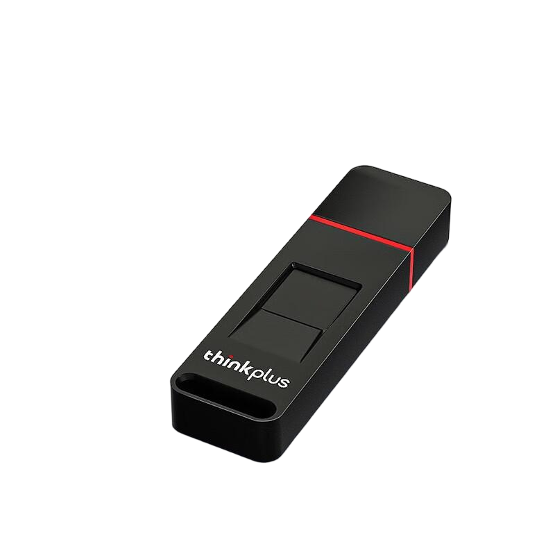 ThinkPlus联想 USB3.2指纹加密U盘 黑色 FU200-64GB 个