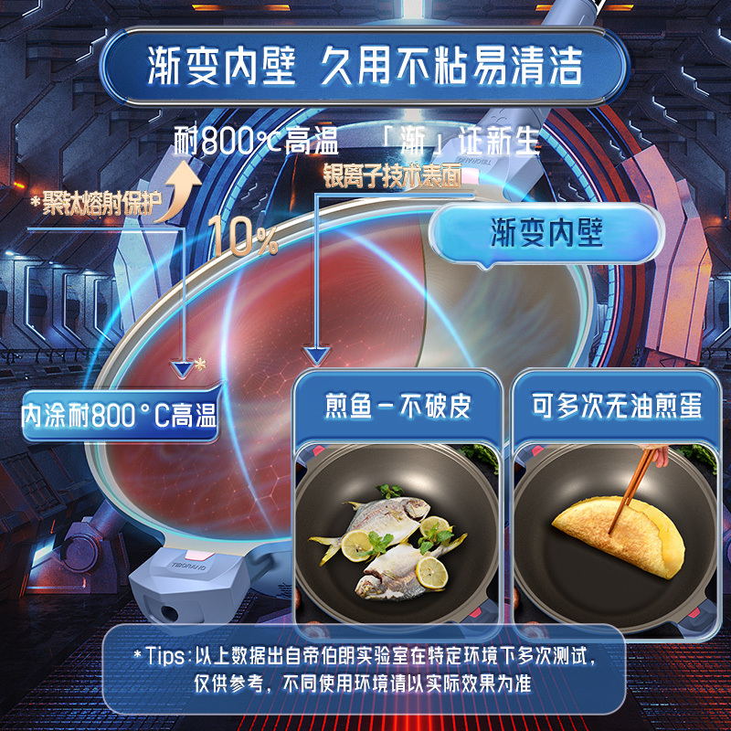 帝伯朗 TIBORANG 城际系列八合一浮雕多用锅 杏仁粉