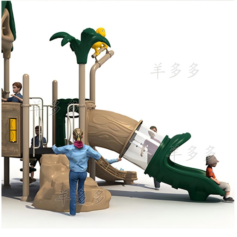 羊多多儿童滑滑梯组合幼儿园家属院户外游乐设备游乐场秋千滑梯玩具高清大图