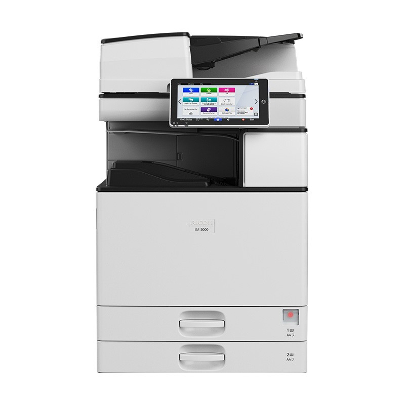 理光(Ricoh)IM 5000 A3黑白激光数码复合机 标配含双面输稿器+双纸盒+内置装订 白(计价单位:台)高清大图