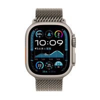 AppleWatch Ultra 2 智能手表蜂窝款49毫米 原色表壳原色米兰尼斯表带M MXDJ3CH/B