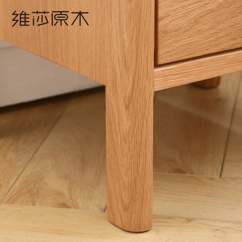 森美人实木床头柜现代简约小户型床边柜北欧卧室简易收纳置物储物柜图片