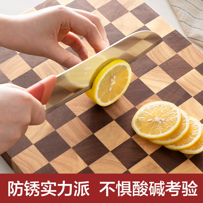 苏泊尔刀具五件套不锈钢耐磨耐用舒适防滑日光橙TK24021E高清大图