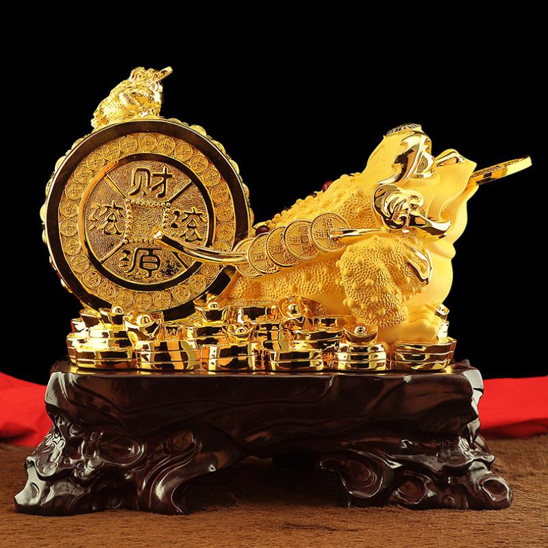 美帮汇金蟾摆件金蝉工艺品财源滚滚蟾蜍摆设开业客厅收银台开店礼品高清大图