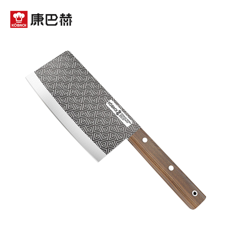 康巴赫(KBH)菜刀切片刀 图腾蚀刻防粘一体成型无焊接厨房家用 图腾蚀刻防粘切片刀
