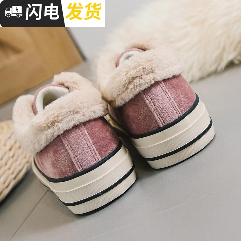 棉鞋女2022新款冬季加绒帆布鞋韩版百搭学生原宿ulzzang保暖鞋子启如