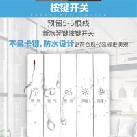 浴霸 风暖集成吊顶五合一led灯浴室排气扇照明取暖一体|五合一太空银(按键款)