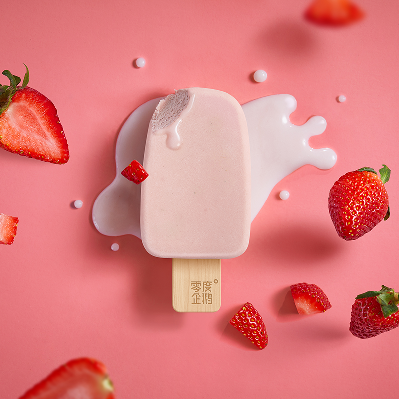 零度企鹅草莓酸奶口味冰淇淋2盒42g支8支彩盒