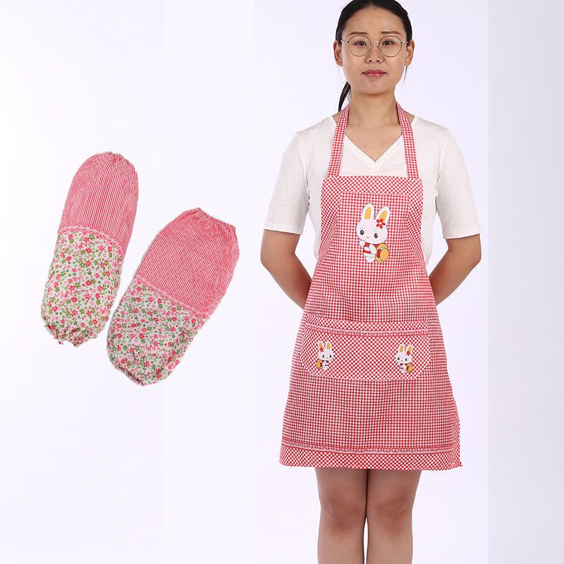 结婚围裙 家有喜事买围裙送套袖 婚宴围裙喜庆围裙可定制 红色袖套 10