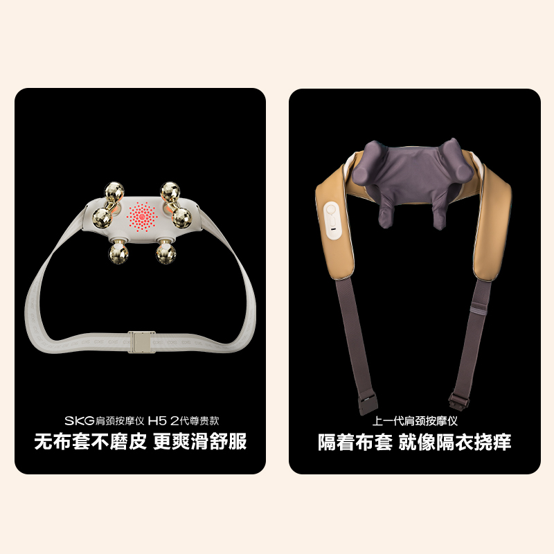 SKG 肩颈按摩仪H5系列2代香槟金尊贵款香槟金高清大图