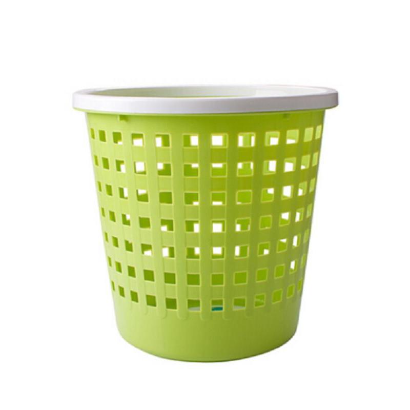 小海牛塑料垃圾桶无盖废纸篓厨房卫生间家用创意带压圈纸篓杂物桶单个
