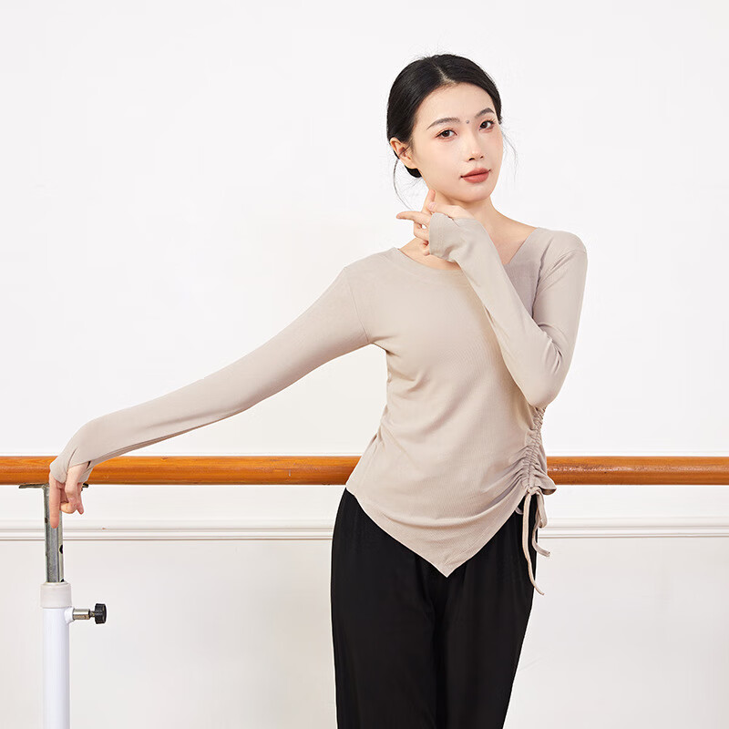 Tduo现代舞蹈服练功服套装 C6 套 杏色 2XL