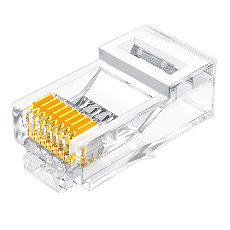 八芯网线用超五类水晶头 RJ45 100个/盒 1盒