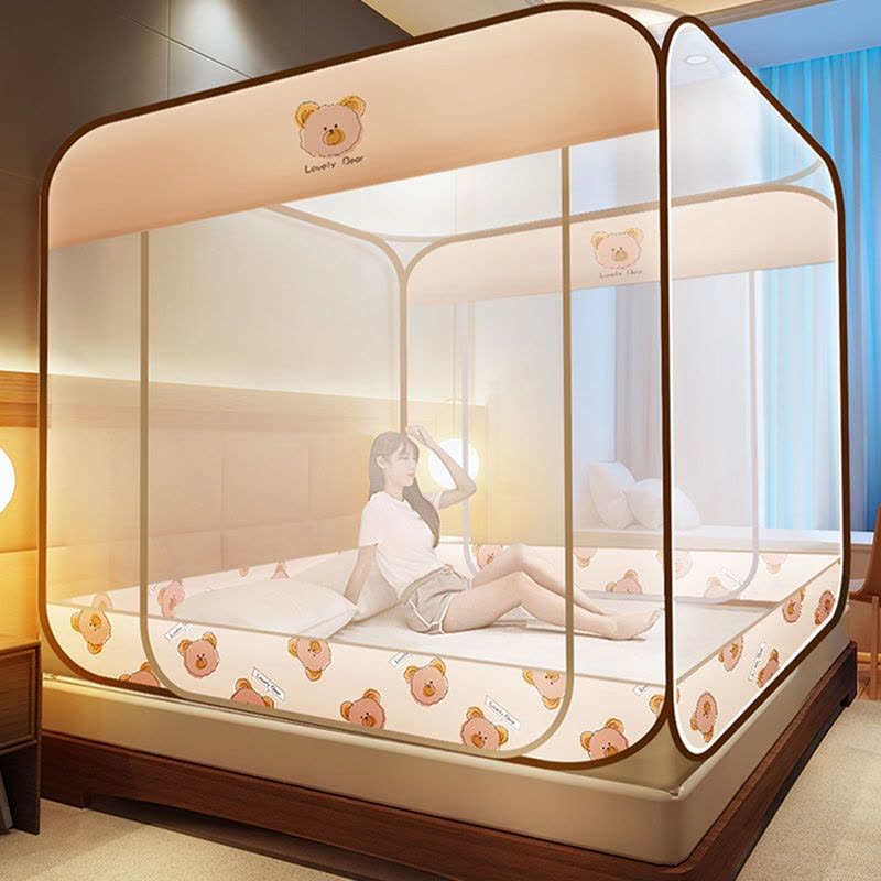 蚊帐2023新款家用免安装防摔儿童蒙古包2022折叠宝宝防蚊罩宿舍图片