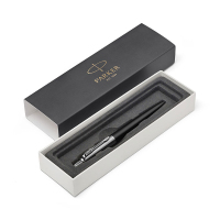 派克PARKER 签字笔 Jotter乔特系列邦德街黑白夹凝胶水笔 中性笔 学生办公通用日常书写原子笔0.55mm黑笔芯