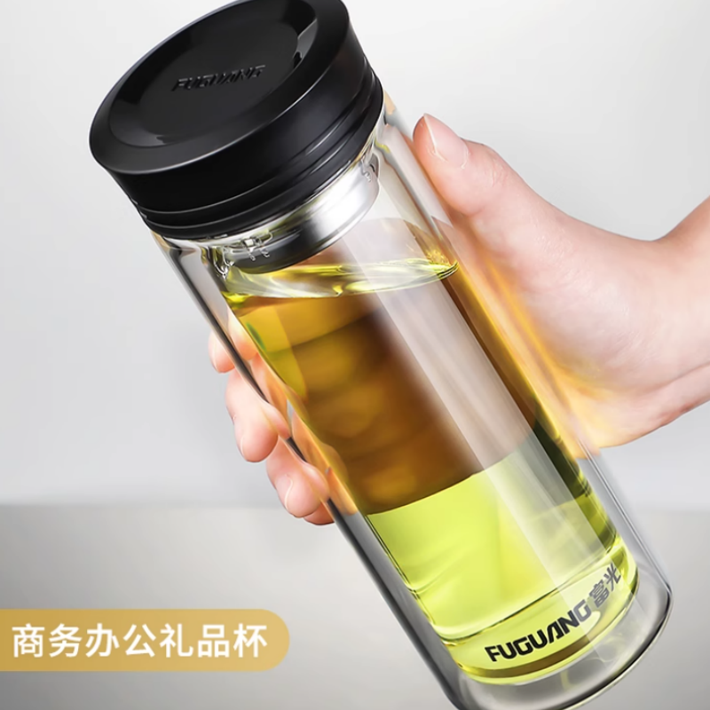富光 致格G1613 单层玻璃杯420ml(单位:个)黑色高清大图