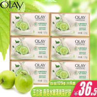 olay玉兰油水嫩清爽青瓜型香皂125g*6块护肤保湿深度滋润香皂