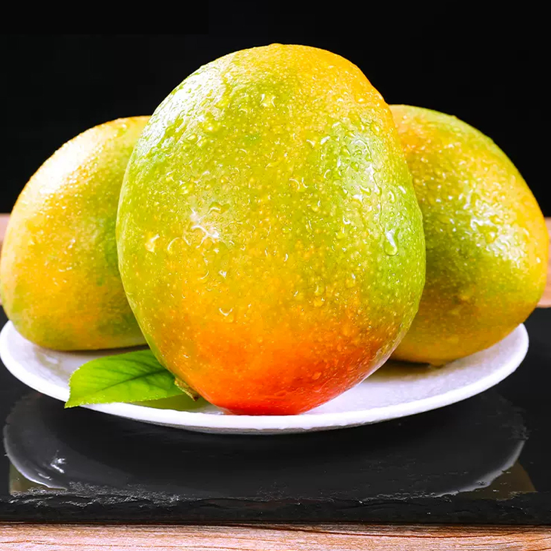 [苏鲜生] 新鲜彩虹芒果 净重9斤 大果 单果200g+ 整箱新鲜现摘热带时令水果甜心芒应季芒果高清大图
