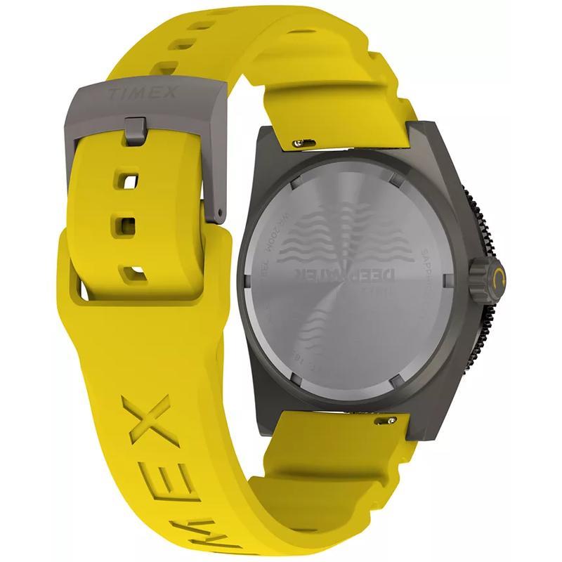 Timex /天美时男款防水米橡胶腕表mm钛钢夜光潜水商务手表
