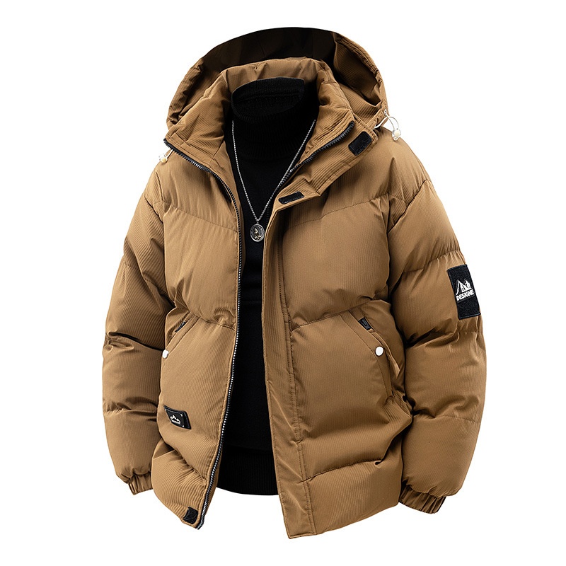 啄木鸟石墨烯高端棉服男秋冬季新款休闲连帽加厚保暖棉袄防风外棉高清大图