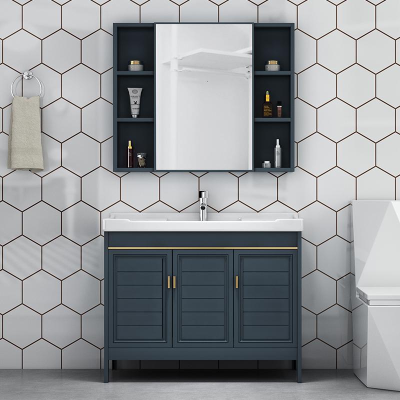 卫生间浴室柜闪电客太空铝落地洗衣柜洗手脸盆柜组合阳台陶瓷面盆洗漱