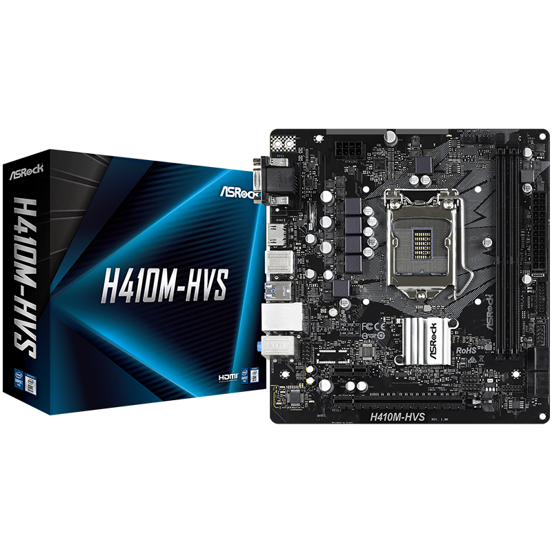 华擎(ASRock)H410M-HVS主板(Intel H410/LGA 1200)