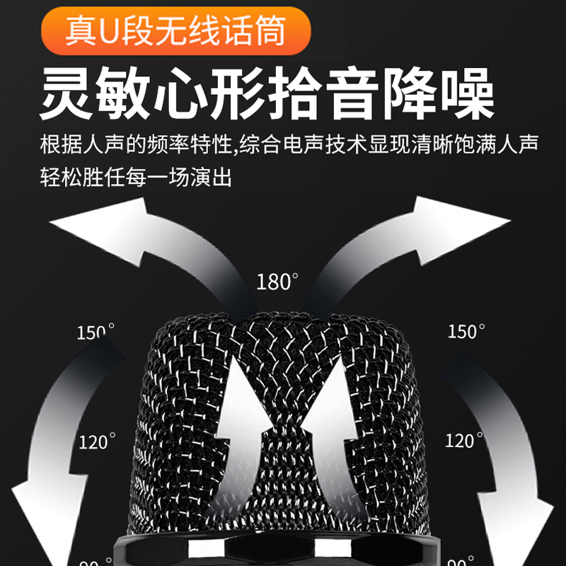 索爱(soaiy) SA-W10 专业话筒万能通用充电麦克风无线会议唱歌KTV演出舞台 双麦高清大图