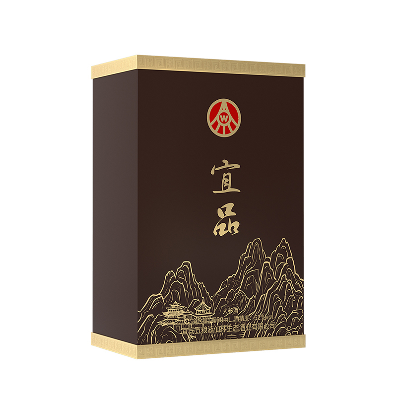 五粮液股份公司出品 五粮液宜品人参酒 金山 52度500ml*6 整箱装 浓香型白酒