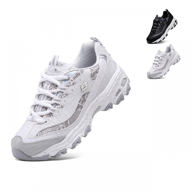 Skechers斯凯奇情侣鞋D’lites新款休闲鞋 复古熊猫鞋男女66666054/W SL