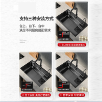 厨房水槽大单槽 家用304不锈钢洗菜盆纳米洗碗槽加厚台下盆洗菜池
