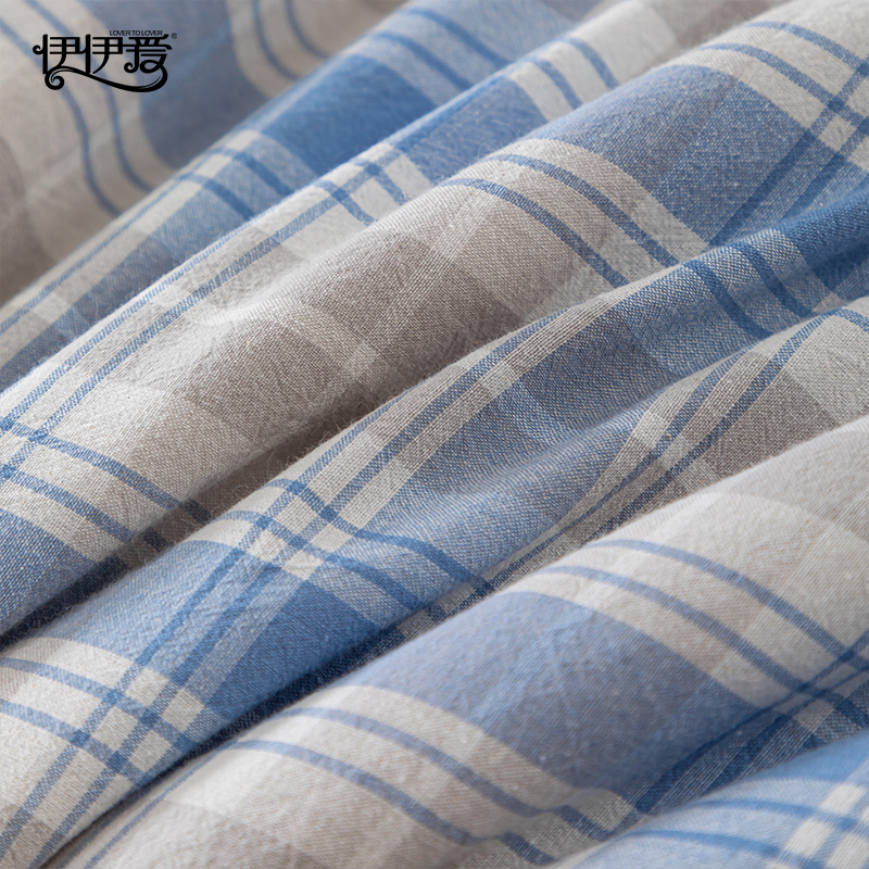 伊伊爱 全棉格纹夏凉被 格子高清大图