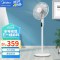 美的(Midea) FS40-18AR落地扇遥控台式电风扇摇头 轻音 家用变频台扇 白色