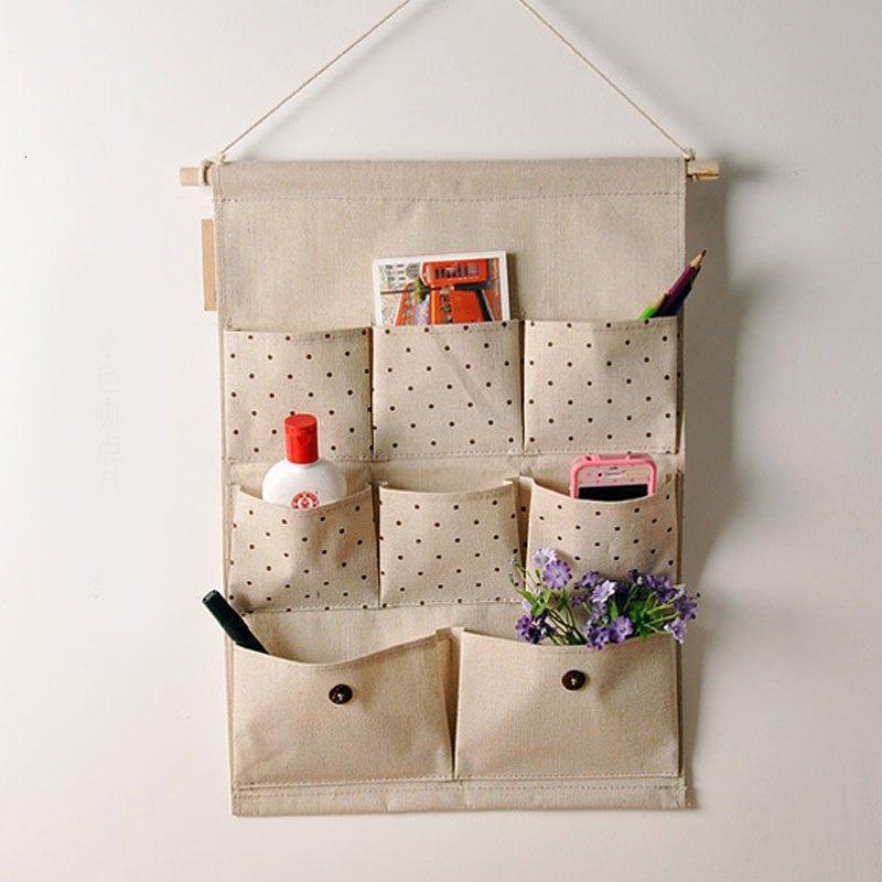 35*50 cm立体式墙挂式杂物收纳袋收纳挂袋多层墙上后挂带布艺壁挂置物