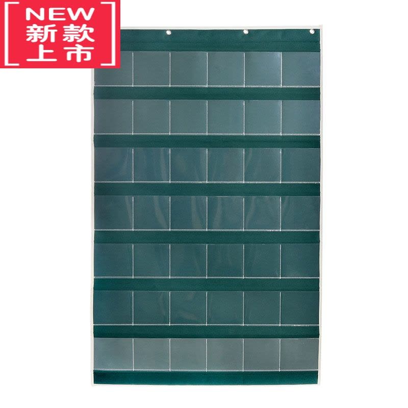 可莉允幼儿童早教教具识字卡挂袋英语闪卡收纳袋门后墙挂式晨检卡片透明图片