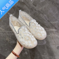 SUNTEK渔夫鞋女网面透气单鞋夏季网纱鞋女春秋休闲小白鞋鱼夫鞋子女百搭 白色 37