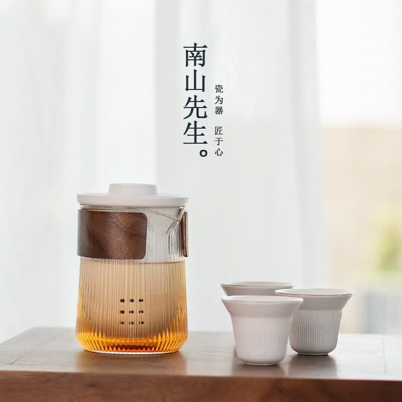 南山先生 经纬[快客杯]茶具套装 NSZH2025-S 禅风白(计价单位:套)高清大图