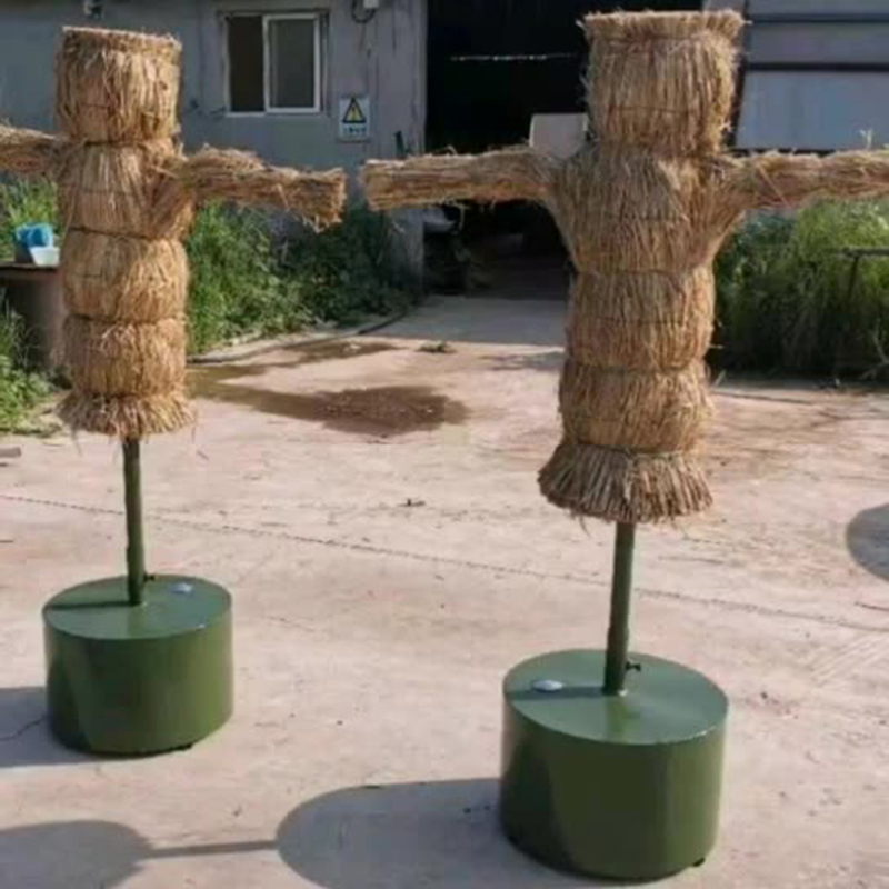 中拳王体能训稻草人日常训拼刺器材假人稻草人型打击桩-带底座稻草人